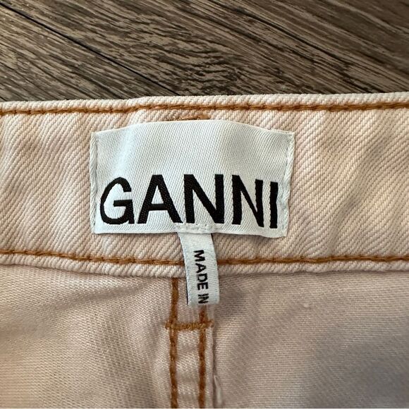 GANNI Pink Denim Core Lovy Straight-Leg Jeans - Picture 5 of 10